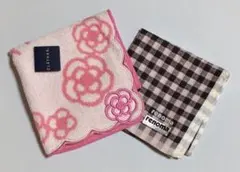 ブランドハンカチ2枚ピンク柄CLATHAS/renomaのサムネイル