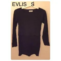 EVLIS エヴリス ニット セットアップ ブラック サイズS