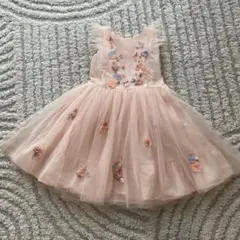 next 女の子 花柄刺繍 チュールドレス 薄ピンクのサムネイル