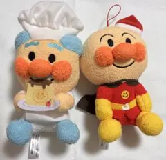 アンパンマン ぬいぐるみ マスコット 2点セット　クリスマス　ジャムおじさん