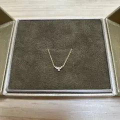 agete ゴールド（K18）ネックレス ダイヤモンド