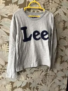 Lee リー キッズ 130 長袖 Tシャツ グレー ロンT ロゴ