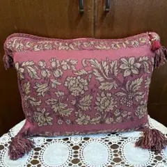 稀少　美品　ローラアシュレイ　クッション 43×32　タッセル付き