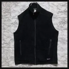 パタゴニア　シンチラフリースベスト　ブラック　フルジップ　左下ロゴ　Lサイズ