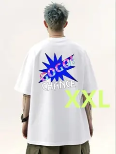 新品未使用 メンズ 半袖 Tシャツ GOGO CHANCE ホワイト XXL