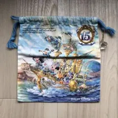 【限定品】ディズニー 東京ディズニーシー 15周年 巾着