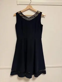 ドット柄シースルー切替ノースリーブドレスのサムネイル