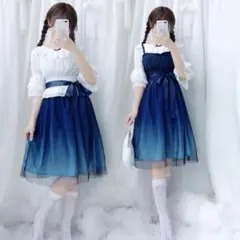 星空ワンピース ロリータ グラデーション キャミワンピース