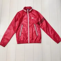 アディダス　ナイロンジャケット　ジャージ　XS　レッド