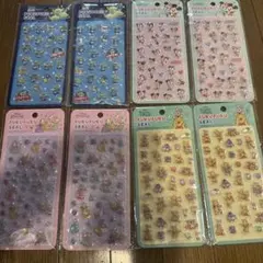 ディズニーぷくぷくシール　ぷくぷく　シール　立体　世人商事　８枚セット