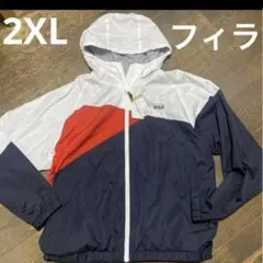 3L フィラ メンズ ウインドジャケット 撥水裏トリコットウィンドジャケット