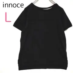 innoce【L】半袖トップス　Tシャツ 　両サイドスリット　カジュアル