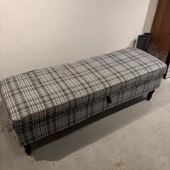 収納付きベンチ オットマン チェック柄 IKEA - メルカリ
