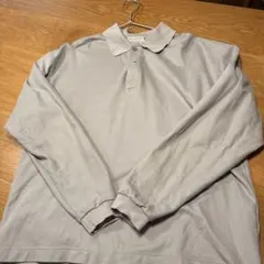 長袖　ポロシャツ　ギザコットン