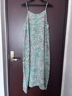 正絹 着物リメイク　キャミワンピース　人物風景