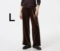 ソフトベロアイージーパンツ ワイドパンツ