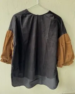 ZARA コーディロイブラウス　5分袖