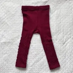 10分丈ケーブル編みニットレギンス 80 ユニクロ