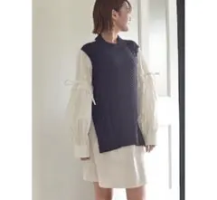 snidel ニットベストドッキングワンピース