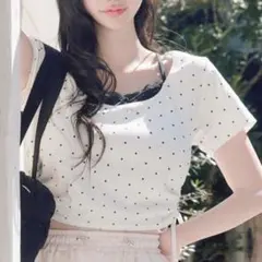 新品　OLIVE des OLIVE　レイヤード風ドロストTシャツのサムネイル
