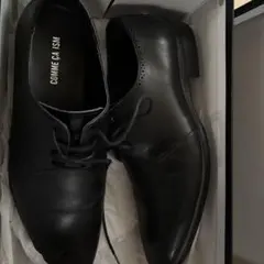 COMME CA ISM ブラック レースアップシューズ
