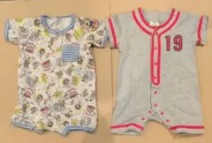 半袖ロンパース　２枚セット　60cm