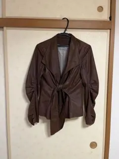 ZARA BASIC ブラウンレザージャケット