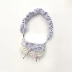 大きめ）ミニチュアドール用フリルストラップ◎持ち運びケース　壁掛けインテリア