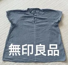 無印良品　強撚　シアーフレンチスリーブブラウスのサムネイル