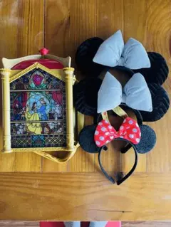 ディズニーポップコーンバケット＆カチューシャ３個