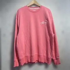 TOMMY JEANS ピンク クルーネック スウェット