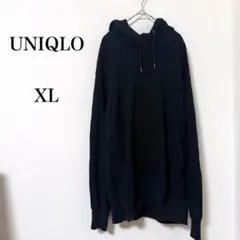 UNIQLO ユニクロ◇スウェットプルパーカ XL ブラック 黒 パーカー