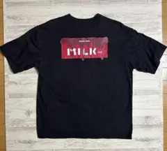 MILKFED ミルクフェド　レア柄　チョコレート　Tシャツ 黒のサムネイル