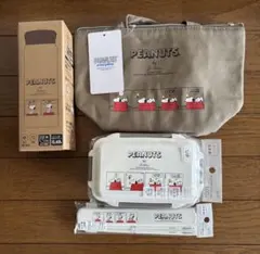 PEANUTS スヌーピー 弁当箱、水筒、箸、保冷バッグ　4点セット