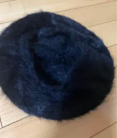 黒ファーベレー帽