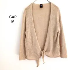 GAP ギャップ◉長袖カーディガン ベージュ 透かし編み 七分袖 綿混 羽織 夏のサムネイル