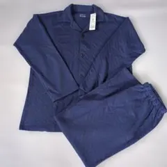 【新品】 キルト柄パジャマ　L　ルームウェア　PEACE FIT WARM 紺色