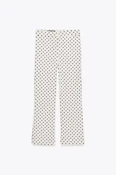 新品未使用品 ZARA ザラ ドット柄ミニFLAREパンツ S