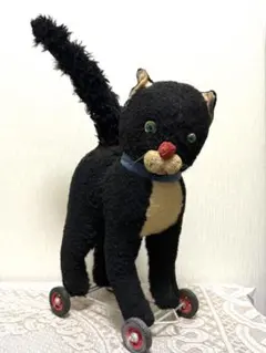 シュコ　ヴィンテージ　黒猫　ぬいぐるみ　Schuco Schuco シュコーBigo Belloシリーズ 黒猫ブラックキャットの