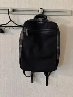 ブラックレーベルクレストブリッジ　レザーリュック　ブラック　エンボスロゴ 2025年最新】BLACK LABEL CRESTBRIDGE リュック・バックパックの