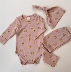 ◆新品/即日発送◆ 70~80cm パンツ、帽子、ボディスーツ3点セット