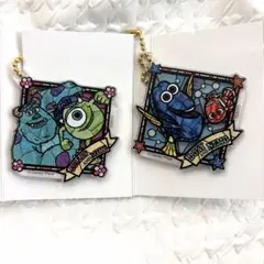 pixer 二層アクリルキーホルダー　サリー　マイク　ドリー　ニモ
