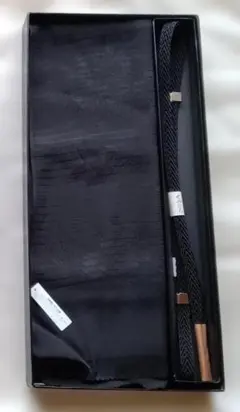 夏絽 豊黒真泥染 帯揚げ・帯締めセット 正絹