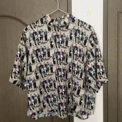 アイアムアイ iami 人物プリント 半袖シャツ ベージュ