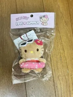 サンリオ　日焼けキティマスコットキーホルダー　オリーブヤングコラボ