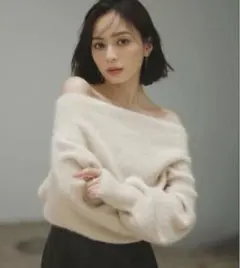 【未使用】anuans オフショルダースウェット anuans【オフショルダー】フォルムスウェットトップス【グレー