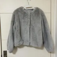 RETRO GIRL ボアジャケット　グレー　ブルゾン