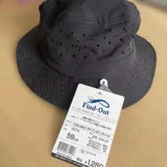 Find-Out COOLMAX PP パンチングハット ブラック 59cm