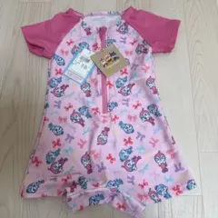 アカチャンホンポ　水着　ドキンちゃん　コキンちゃん　半袖　ロンパース　ピンク