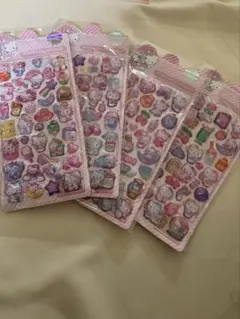 ハローキティ ボンボンドロップシール 4枚セット